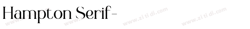Hampton Serif字体转换